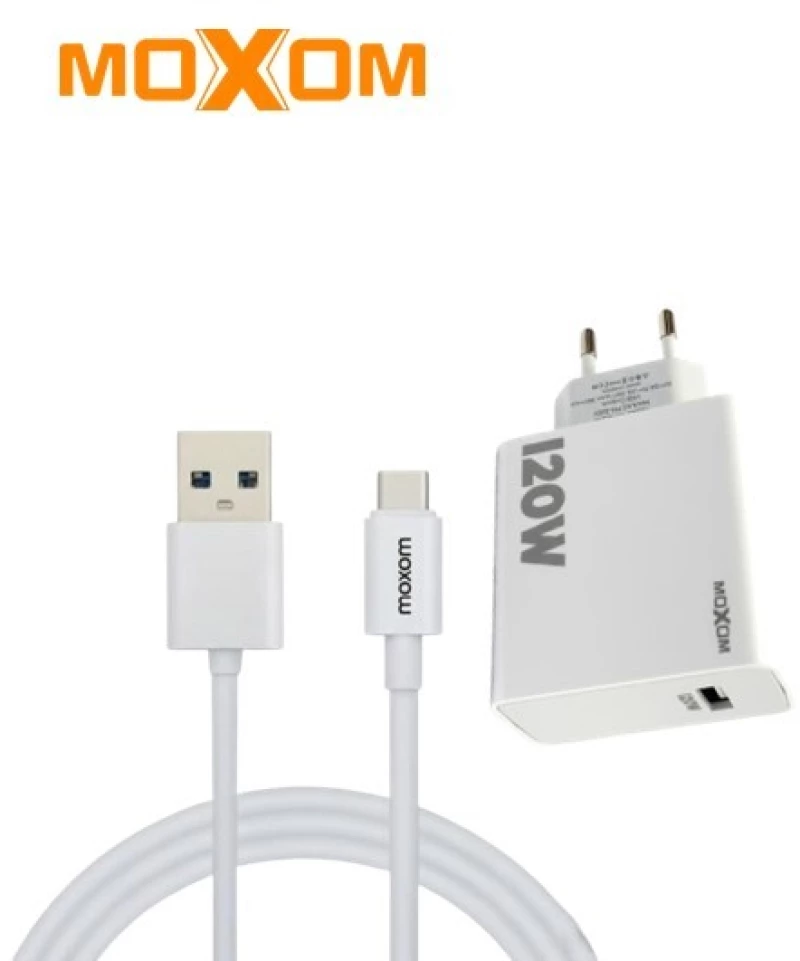 MX-HC246 Φορτιστής Γρήγορης Φόρτισης 120W Με Καλώδιο USB Σε Type-C Moxom