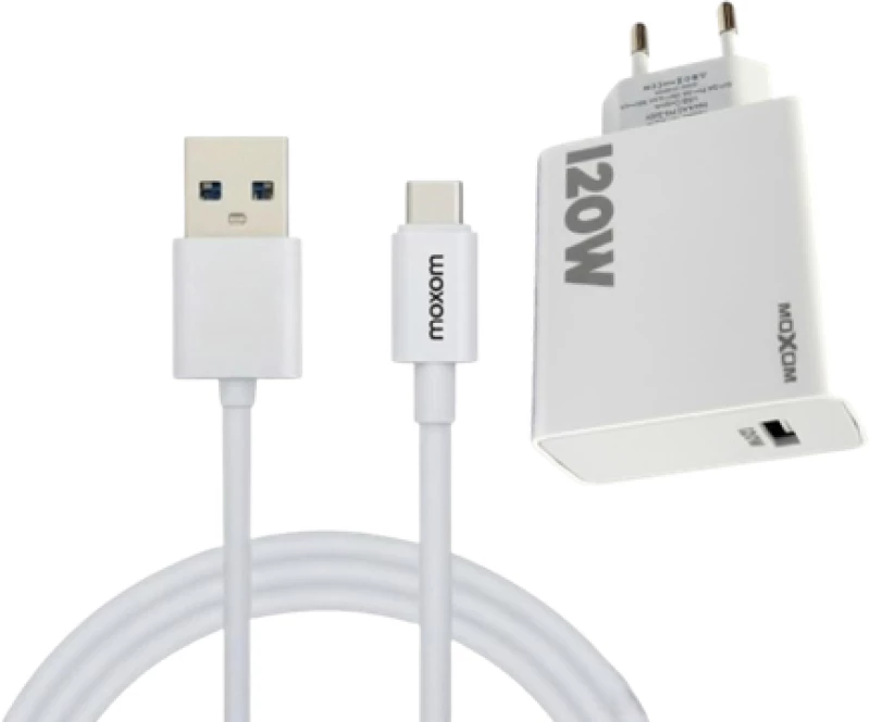 MX-HC246 Φορτιστής Γρήγορης Φόρτισης 120W Με Καλώδιο USB Σε Type-C Moxom