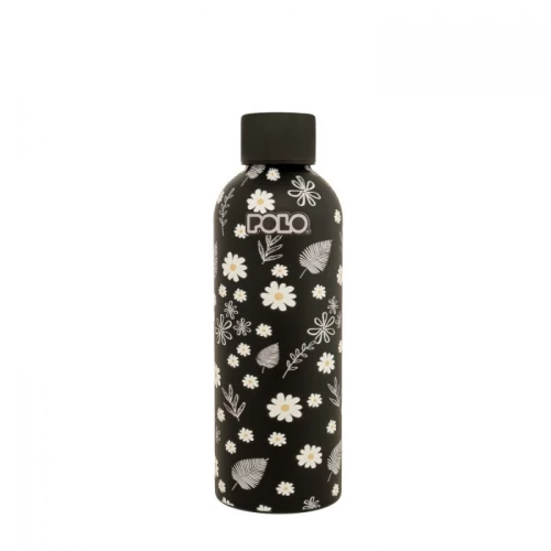 Polo Θερμός Stainless Steel Solid 500ml "Flowers Black"