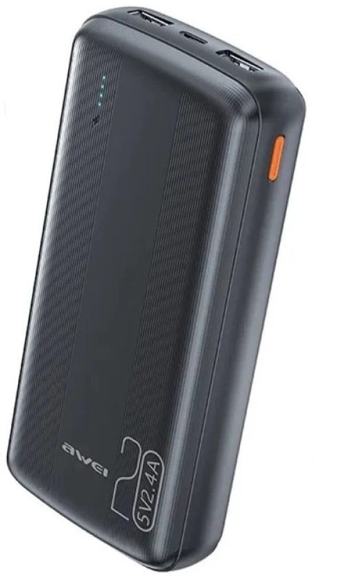 Awei P19K Intelligent Multiple Output Power Bank 20.000mAh Μαύρο