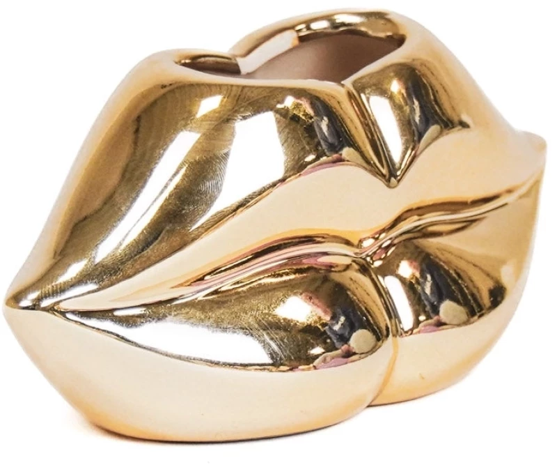 HOUSEVITAMIN Διακοσμητικό Βάζο Lip Gold