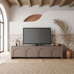 Έπιπλο τηλεόρασης Aurelia χρώμα μόκα 180x32x45εκ.
