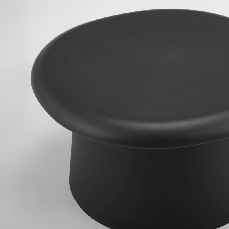 RIVVA COFFEE TABLE ΜΑΥΡΟ 70x70x39cm