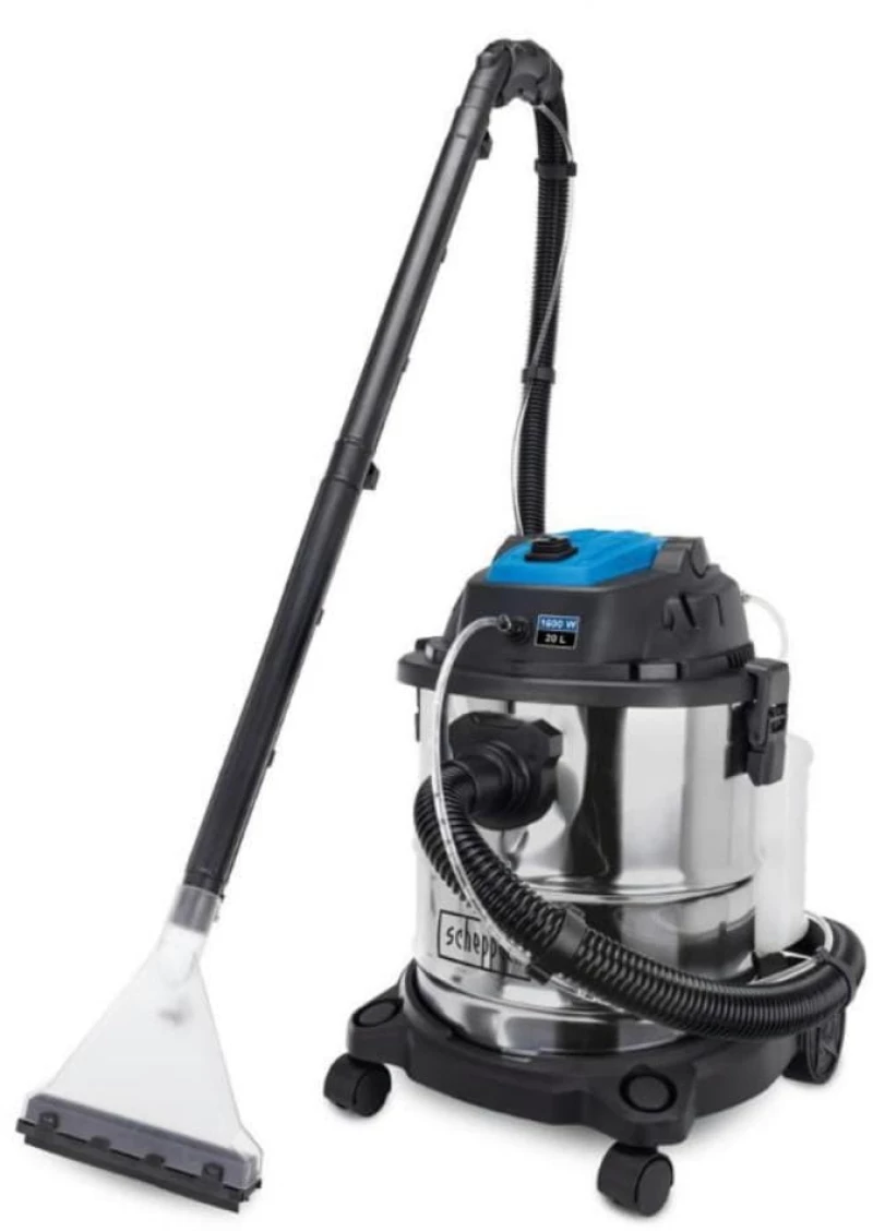 Σκούπα Υγρών / Στερεών 1600W Με Ανοξείδωτο Κάδο 20lt Scheppach