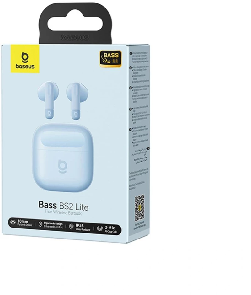 BASEUS BASS BS2 LITE, ΑΣΥΡΜΑΤΑ ΑΚΟΥΣΤΙΚΑ, TWS, ΜΠΛΕ