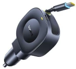 BASEUS PRIME TRIP VR2, ΦΟΡΤΙΣΤΗΣ ΑΥΤΟΚΙΝΗΤΟΥ, ΠΤΥΣΣΟΜΕΝΟ ΚΑΛΩΔΙΟ, 30W, ΜΑΥΡΟ