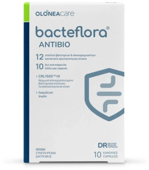 Olonea Bacteflora Antibio με Προβιοτικά και Πρεβιοτικά 10 κάψουλες 5200116289367