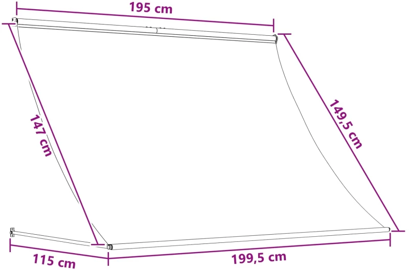 vidaXL Αντιανεμικό Μαύρο 200 x 150 cm