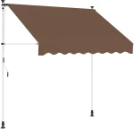 vidaXL Χειροκίνητη Ανακλινόμενη Σκίαση Taupe 300 cm