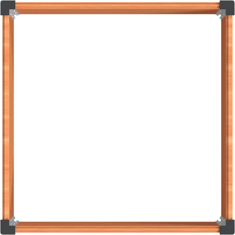 vidaXL Υπερυψωμένη Ζαρντινιέρα Καφέ 100 x 100 x 91 cm