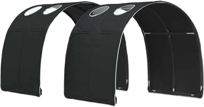 vidaXL Κρεβάτι με Τόνελ 3 pcs Λευκό και Μαύρο Επεξεργασμένο ξύλο
