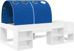 vidaXL Κρεβάτι με Τόνελ με ράφι με αποθήκευση 3 pcs Λευκό και Μπλε