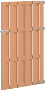 vidaXL Πύλη Κήπου 100 x 180 cm WPC και Αλουμίνιο Καφέ