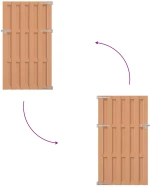 vidaXL Πύλη Κήπου 100 x 180 cm WPC και Αλουμίνιο Καφέ