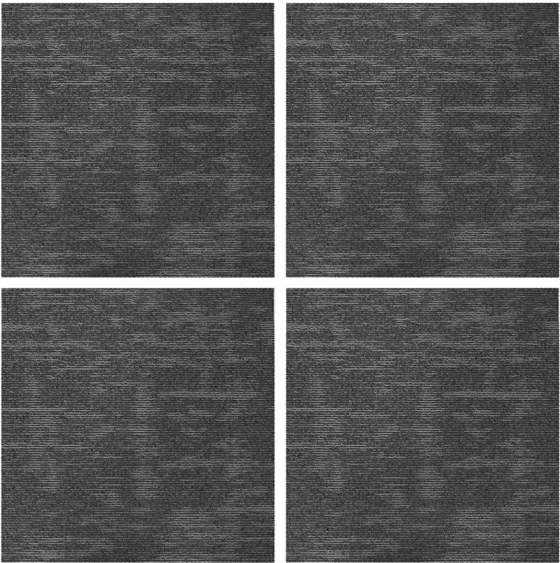 vidaXL Πλακάκι Χαλιού Γκρι Ανθρακί 50 x 50 cm 4 pcs