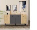Stewehome Μπουφές Σαφίρ Δρυς Ανθρακί 150x40x79 cm
