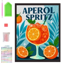 Splat Planet Σετ Diamond Painting "Aperol Spritz" σε Καμβά με Τελάρο 30x40cm