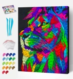 Splat Planet Σετ "Ζωγραφικής" με Πηλό "Lion" σε Καμβά 30x30cm
