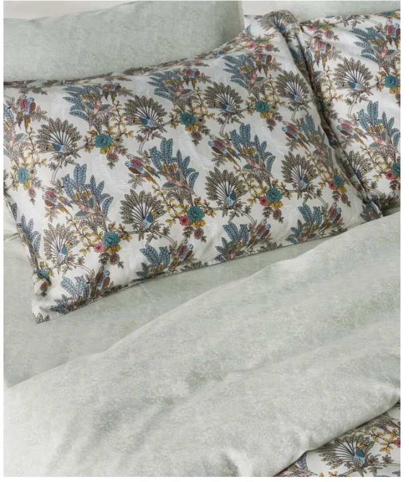 ΣΕΝΤΟΝΙΑ ΥΠΕΡΔΙΠΛΑ ΣΕΤ 4ΤΕΜ (PARROT) - KENTIA HOME PARROT / 100% ΒΑΜΒΑΚΟΣΑΤΕΝ