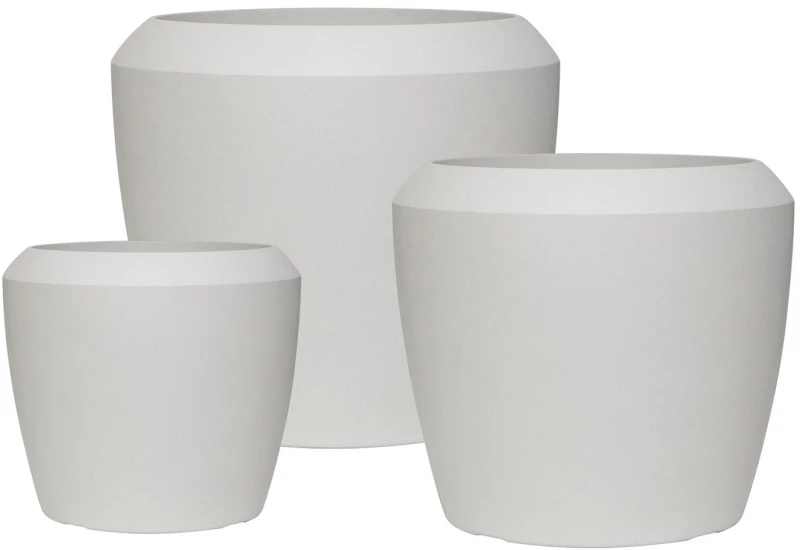 Supergreens Γλάστρα Ρητίνης Κυλινδρική "White Core" Λευκή M 44x44x39.5 εκ.
