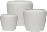Supergreens Γλάστρα Ρητίνης Κυλινδρική "White Core" Λευκή M 44x44x39.5 εκ.