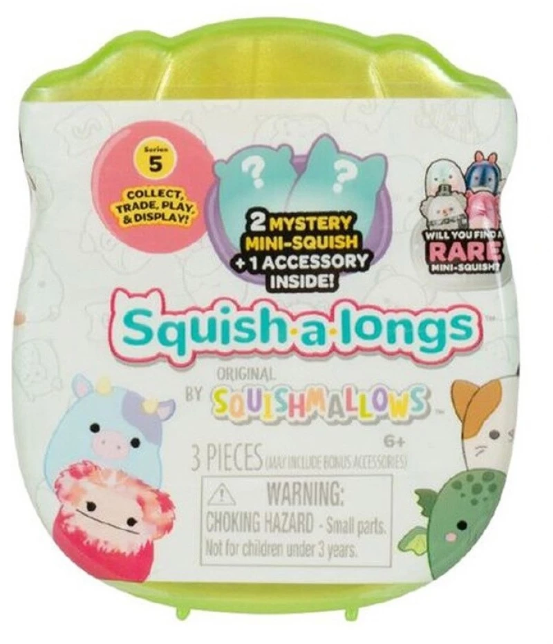 SQUISHMALLOWS SQUISH-A-LONGS ΚΑΨΟΥΛΑ ΕΚΠΛΗΞΗ ΜΕ 2 ΦΙΓΟΥΡΕΣ W5 (#JWSL0210)