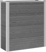 vidaXL Υπερυψωμένη Ζαρντινιέρα Γκρι 75 x 30 x 22 εκ WPC και Αλουμίνιο