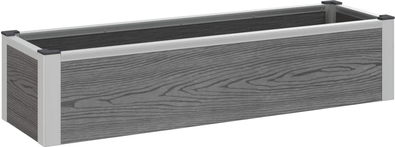 vidaXL Υπερυψωμένη Ζαρντινιέρα Γκρι 100 x 30 x 22 εκ WPC και Αλουμίνιο