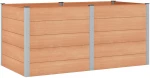 vidaXL Υπερυψωμένη Ζαρντινιέρα Καφέ 200 x 100 x 91 εκ