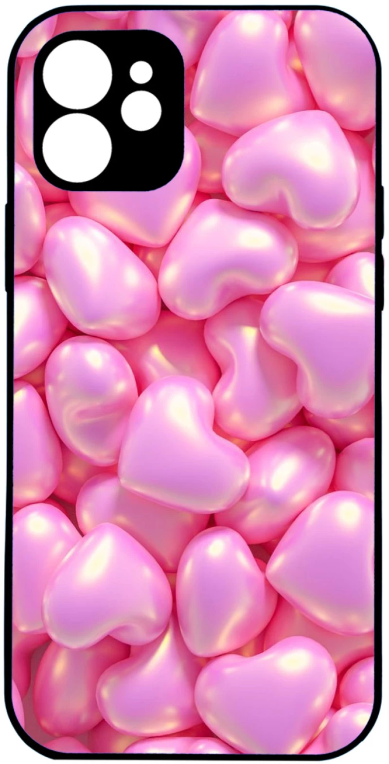 CUSTOM Pink Hearts cute - iPhone 12 Mini