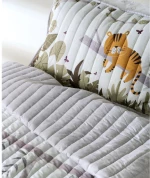 Σετ Παιδικό Κουβερλί Μονό 2 Τεμαχίων Kentia Canopy White-Greige 160x220