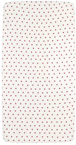 Meyco Σεντόνι με Λάστιχο Jersey Sweet Heart White/Red 70×140/150cm