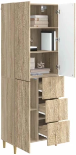 vidaXL 2 pcs Sonoma Δρυς