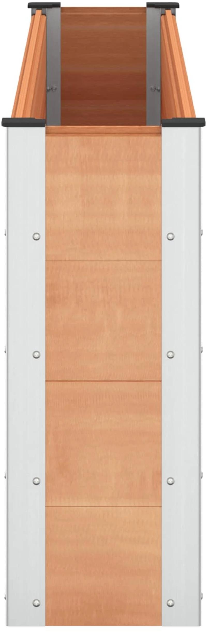 vidaXL Υπερυψωμένη Ζαρντινιέρα Καφέ 200 x 30 x 72 εκ WPC και Αλουμίνιο