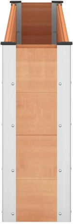 vidaXL Υπερυψωμένη Ζαρντινιέρα Καφέ 200 x 30 x 72 εκ WPC και Αλουμίνιο