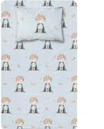 Σετ Σεντόνια Μονά 2τμχ (160x250) Little King Πετρόλ βαμβακερά Borea