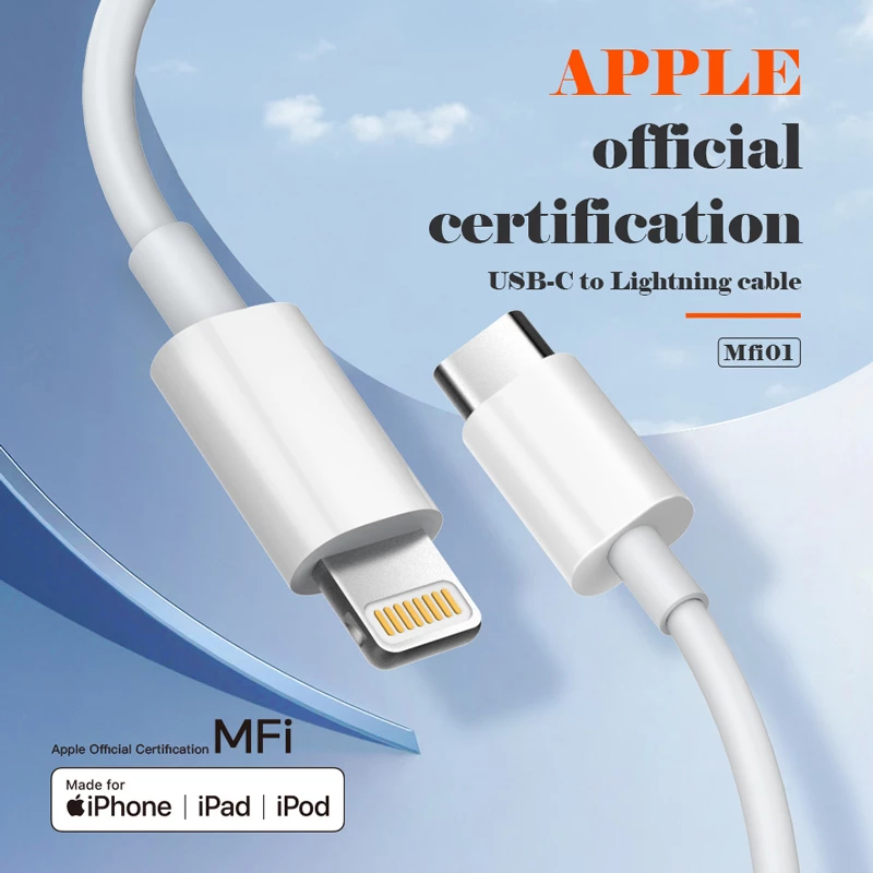 LDNIO καλώδιο Lightning σε USB-C MFi01  MFi  30W  480Mbps  1m  λευκό