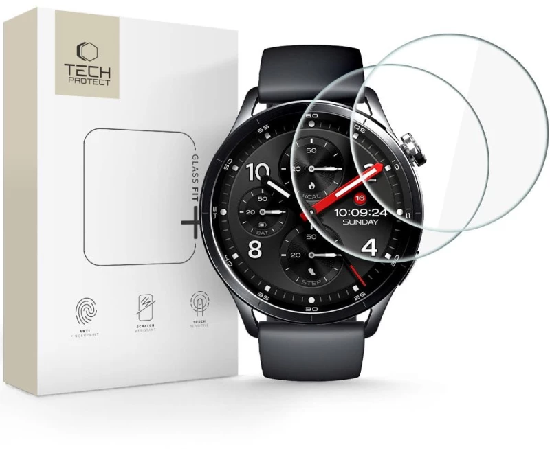 Τζάμι Προστασίας Xiaomi Watch S5 46mm Tech-Protect Glass Fit+ 2-Pack Clear