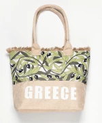 Τσάντα με χερούλι (49cm x 15cm x 34cm) ελιά GREECE - -