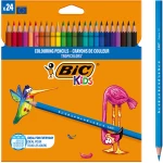 BIC σετ χρωματιστές ξυλομπογιές Kids Tropicolors  εξάγωνες  24τμχ