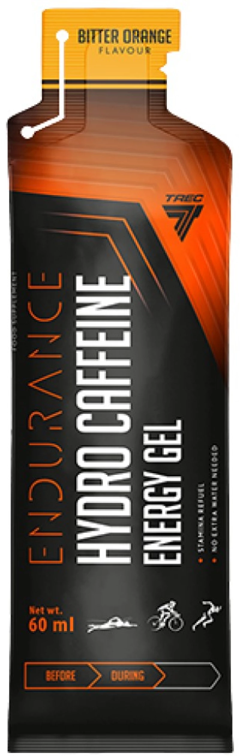 Trec Nutrition Hydro Caffeine Energy Gel | Endurance [60 ml] Πορτοκάλι