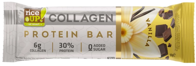 RiceUP! Collagen Protein Bar | 0 G Added Sugar [50 Γραμμάρια] Βανίλια