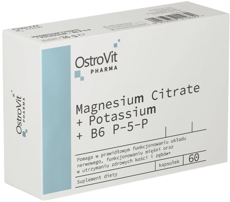 OstroVit Magnesium Citrate + Potassium + B6 P-5-P Blisters [60 Κάψουλες]