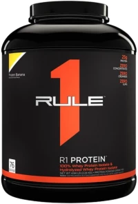 Rule1 R1 Protein | 100% Whey Isolate & Whey Hydrolysate [2196-2280 Γραμμάρια] Μπανάνα