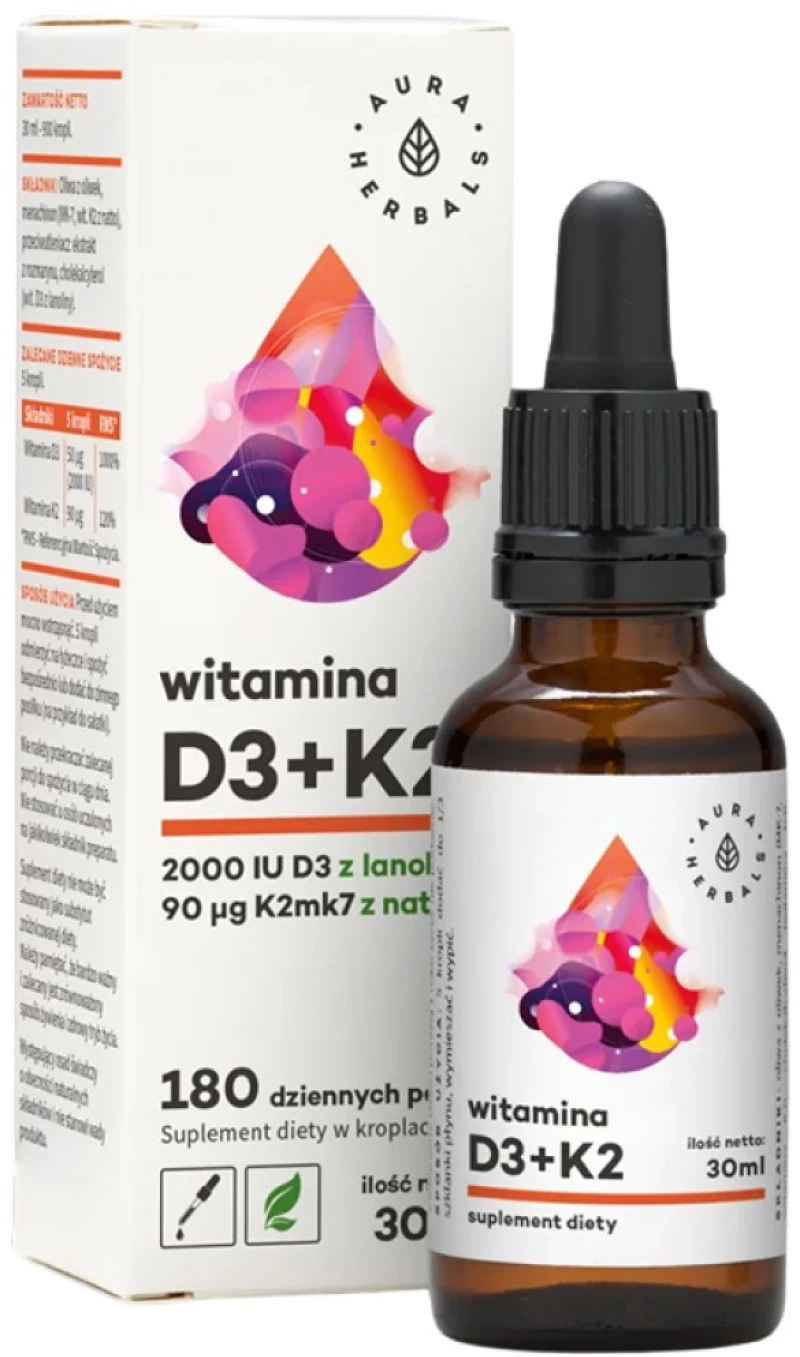 Aura Herbals Vitamin D3 + K2 Drops [30 ml]