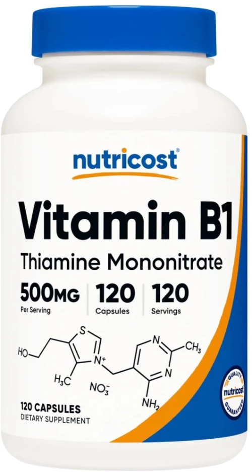 Nutricost Vitamin B1 Thiamine Mononitrate 500 mg [120 Κάψουλες]