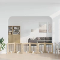 Πύλη Σκύλου με Στηρίγματα 6 pcs Sonoma Δρυς 80 x 80 cm |892086