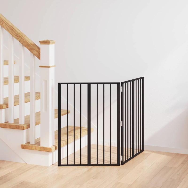 Πόρτα Σκύλου 2 pcs Μαύρο 60 x 80 cm Επικαλυμμένος Χάλυβας |892014