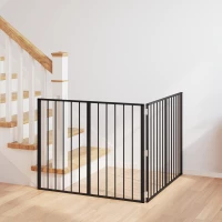 Πόρτα Σκύλου 2 pcs Μαύρο 100 x 80 cm Επικαλυμμένος Χάλυβας |891992