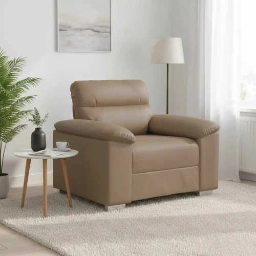 Πολυθρόνα-Καναπέ Cappuccino 100x81x84 εκ. από Συνθετικό Δέρμα |4105330